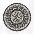 Capitol Importing Co Black Plus Tan Miniature Swatch Round Rug, 10 in. 46-993